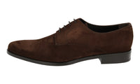 Prada Men's Brown Leather Derby Business Shoes 2EA148