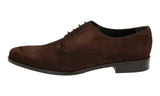 Prada Men's Brown Leather Derby Lace-up Shoes 2EA148