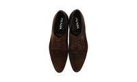 Prada Men's Brown Leather Derby Lace-up Shoes 2EA148