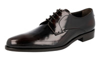 Prada Men's 2EA148 P39 F0038 Brushed Spazzolato Leather Business Shoes