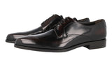 Prada Men's Brown Brushed Spazzolato Leather Derby Business Shoes 2EA148