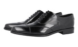 Prada Men's Black Brushed Spazzolato Leather Oxford Business Shoes 2EA149