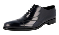 Prada Men's 2EA149 P39 F0008 Brushed Spazzolato Leather Business Shoes