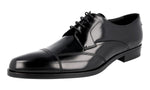 Prada Men's 2EA150 P39 F0002 Brushed Spazzolato Leather Business Shoes