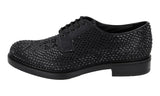 Prada Men's Black welt-sewn Crystal Vip Derby Business Shoes 2EA151