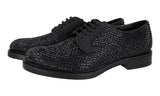 Prada Men's Black welt-sewn Crystal Vip Derby Business Shoes 2EA151