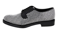 Prada Men's Silver Leather Derby Business Shoes 2EA151