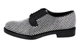 Prada Men's Silver Leather Crystal Vip Derby Business Shoes 2EA151