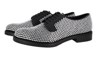 Prada Men's Silver Leather Derby Business Shoes 2EA151