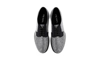 Prada Men's Silver Leather Derby Business Shoes 2EA151