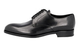 Prada Men's Black welt-sewn Leather Derby Business Shoes 2EB091