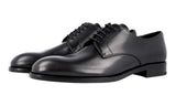 Prada Men's Black welt-sewn Leather Derby Business Shoes 2EB091
