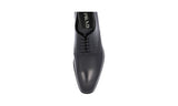 Prada Men's Black welt-sewn Leather Derby Business Shoes 2EB091
