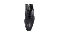 Prada Men's Black welt-sewn Leather Oxford Business Shoes 2EB092