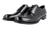 Prada Men's Black Brushed Spazzolato Leather Business Shoes 2EB116