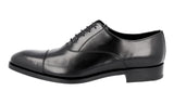 Prada Men's Black Leather Cap Toe Oxford Business Shoes 2EB121