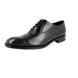 Prada Men's Black Leather Cap Toe Oxford Business Shoes 2EB121