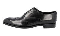 Prada Men's Black Full Brogue Leather Business Shoes 2EB124