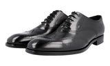 Prada Men's Black Full Brogue Leather Business Shoes 2EB124