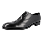 Prada Men's Black Full Brogue Leather Business Shoes 2EB124
