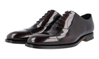 Prada Men's Brown Brushed Spazzolato Leather Business Shoes 2EB129