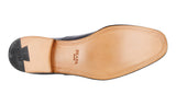 Prada Men's Brown Brushed Spazzolato Leather Polished Oxford Cap Toe Formal Business Shoes 2EB129