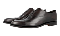 Prada Men's Brown welt-sewn Leather Oxford Business Shoes 2EB129