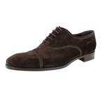 Prada Men's Brown Leather Cap Toe Business Shoes 2EB133