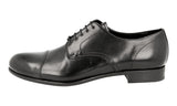 Prada Men's Black Leather Derby Business Shoes 2EB134