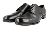 Prada Men's Black Leather Derby Business Shoes 2EB134