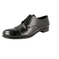 Prada Men's Black Leather Derby Business Shoes 2EB134