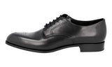 Prada Men's Black welt-sewn Leather Derby Business Shoes 2EB138