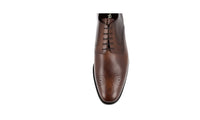 Prada Men's Brown Full Brogue Leather Derby Business Shoes 2EB138