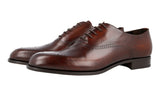 Prada Men's Brown welt-sewn Leather Oxford Business Shoes 2EB139