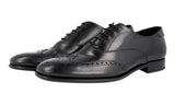 Prada Men's Black Full Brogue Leather Oxford Business Shoes 2EB157