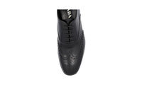 Prada Men's Black Full Brogue Leather Oxford Business Shoes 2EB157