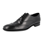 Prada Men's Black Full Brogue Leather Oxford Business Shoes 2EB157