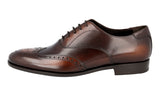 Prada Men's Brown Full Brogue Leather Oxford Business Shoes 2EB157