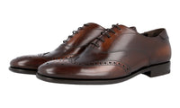 Prada Men's Brown Full Brogue Leather Oxford Business Shoes 2EB157
