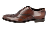 Prada Men's Brown Full Brogue Leather Business Shoes 2EB157