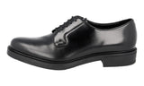 Prada Men's Black welt-sewn Leather Derby Business Shoes 2EB170