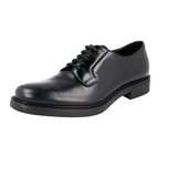 Prada Men's Black welt-sewn Leather Derby Business Shoes 2EB170