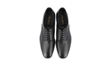 Prada Men's Black High-Quality Saffiano Leather Derby Business Shoes 2EB172