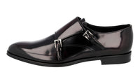 Prada Men's Red Brushed Spazzolato Leather Business Shoes 2EB173