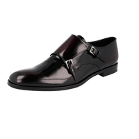 Prada Men's Red Brushed Spazzolato Leather Business Shoes 2EB173