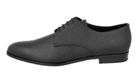 Prada Men's Black High-Quality Saffiano Leather Derby Business Shoes 2EB174