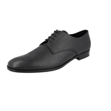 Prada Men's Black Saffiano Leather Derby Business Shoes 2EB174