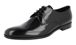 Prada Men's 2EB174 999 F0002 Brushed Spazzolato Leather Business Shoes