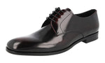 Prada Men's 2EB174 999 F0VVV Brushed Spazzolato Leather Business Shoes