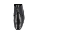 Prada Men's Black Leather Derby Business Shoes 2EB181